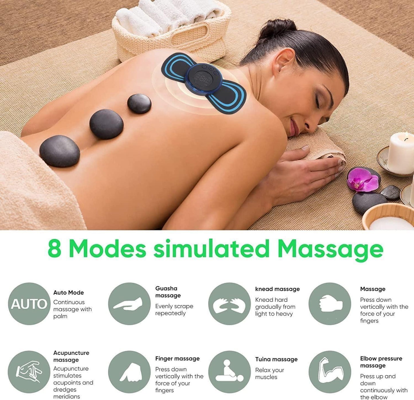 Mini Massager with 8 Mooulder,Arms,Legs,Back Pain for Men and Women